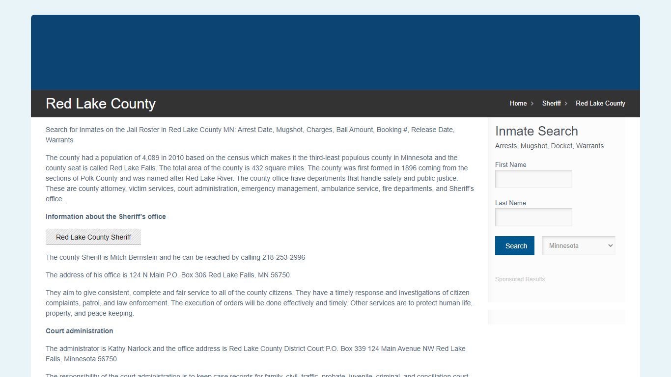 Red Lake County | Jail Roster Search